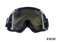 Очки мотокросс FOX XD3-69 коробка цв. оправы Черный цв. стекла Серый 