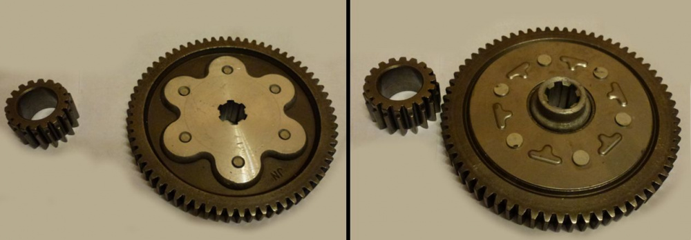 Шестерня сцепления ведомая (маховик) 139FMB,147FMH,152FMI,153FMI; DELTA, ALPHA 67Т