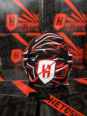 Шлем кроссовый детский HETOSHI Cross-Kids KY-B12 цв.Красно-черно-белый Матовый р.Y-XL