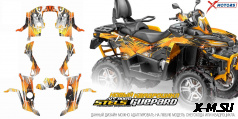 Наклейки на квадроцикл (комплект наклеек) для ATV STELS GUEPARD