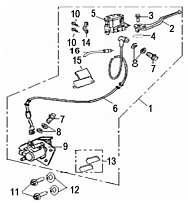 Тормозная система  КВАДРОЦИКЛА STELS ATV 100 C