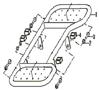 Опоры для ног КВАДРОЦИКЛА STELS ATV 100 C