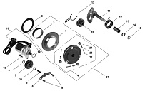 Привод кик-стартера и пусковой механизм КВАДРОЦИКЛА STELS ATV 100 C