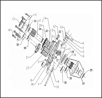 Реверсивная коробка КВАДРОЦИКЛА STELS ATV 100 C