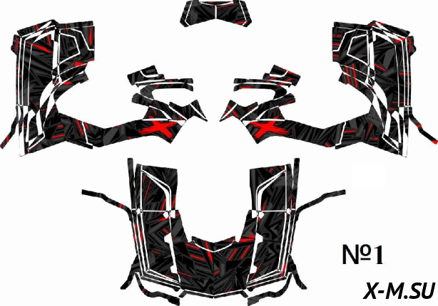 Наклейки №1 на Квадроцикл (комплект наклеек) AODES