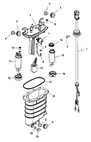 Модуль подачи топлива 4-Х ТАКТНОГО ПЛМ MERCURY 135 Серийный номер от 0P419487 до 0P464487