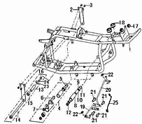Рама КВАДРОЦИКЛА STELS ATV 100 C